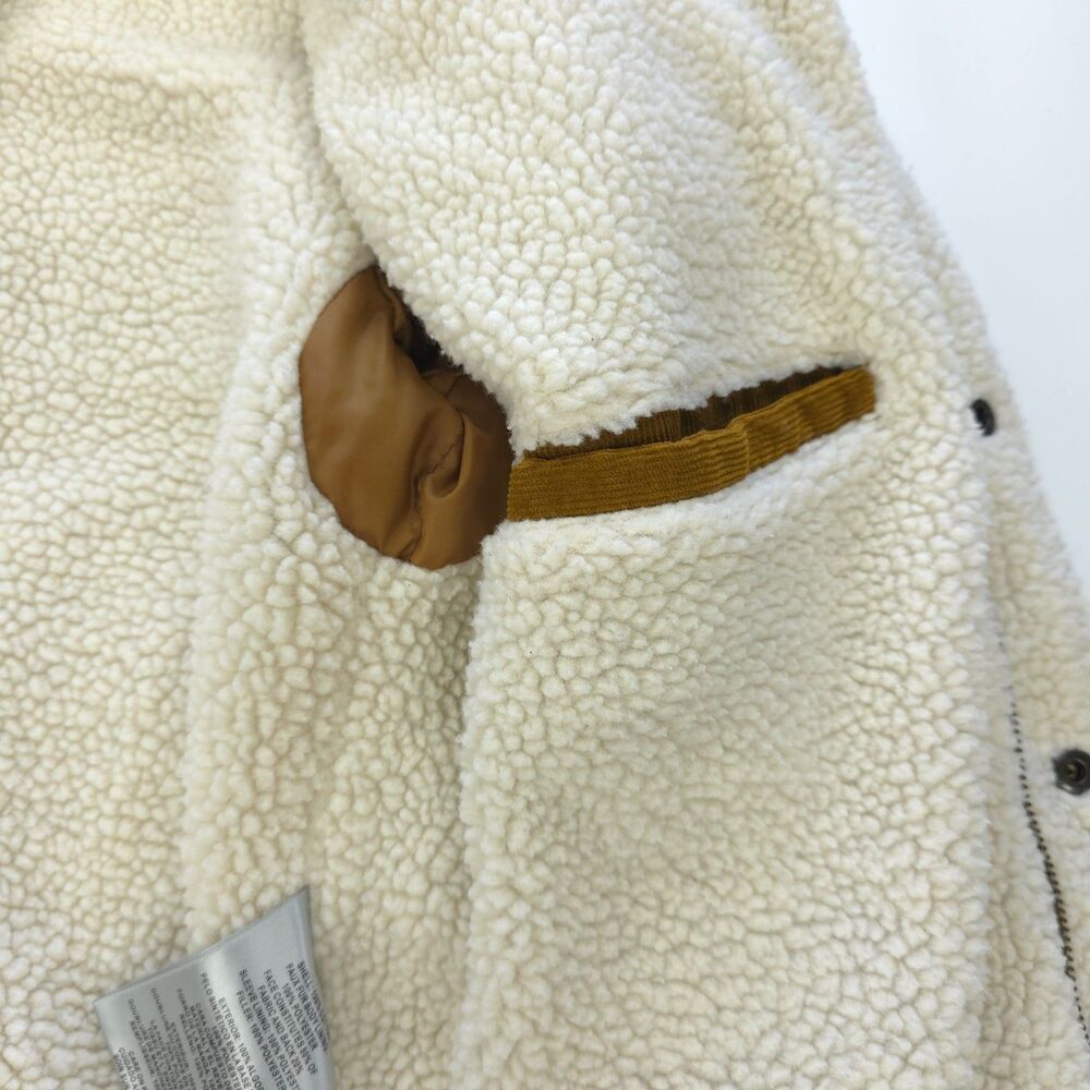 LEVIS Premium Corduroy Type I|| Sherpa Trucker Jacket 70s Boho Western Indie Y2k - Picture 10 of 12